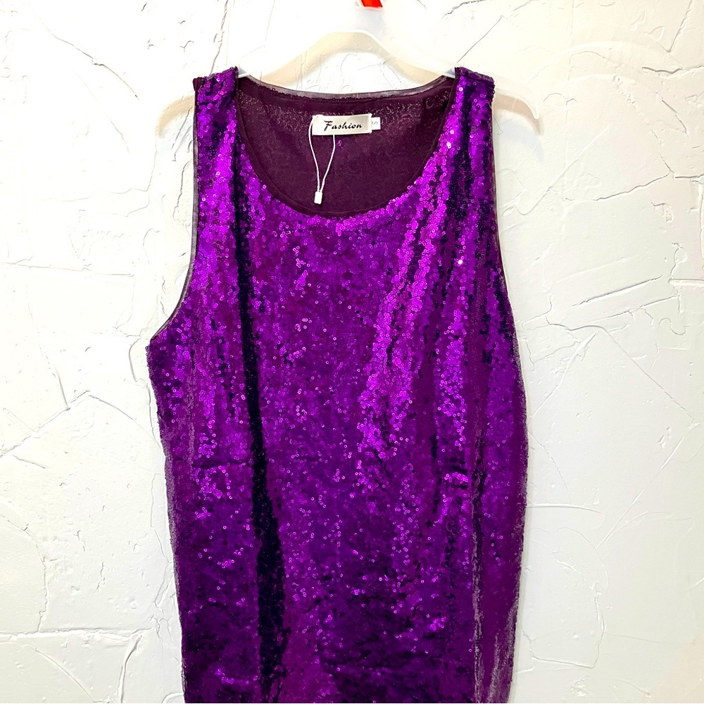 Henly Women Sequin Tank Top Sleeveless Sparkle Shimmer Tops Glitter Camisole